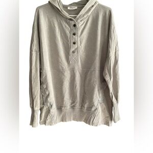 Heather Gray Henley Hoodie